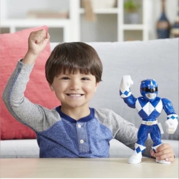 ☆NWT☆Playskool HEROES~MEGA MIGHTIES~Power Rangers~Blue Ranger Action Figure~ - Picture 7 of 9
